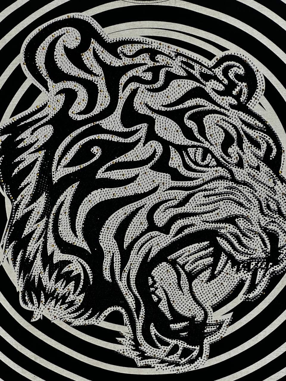Philipp Plein RARE Philipp Plein Rhinestone Skull Tiger Luxury T Shirt Size US XL / EU 56 / 4 - 4 Thumbnail