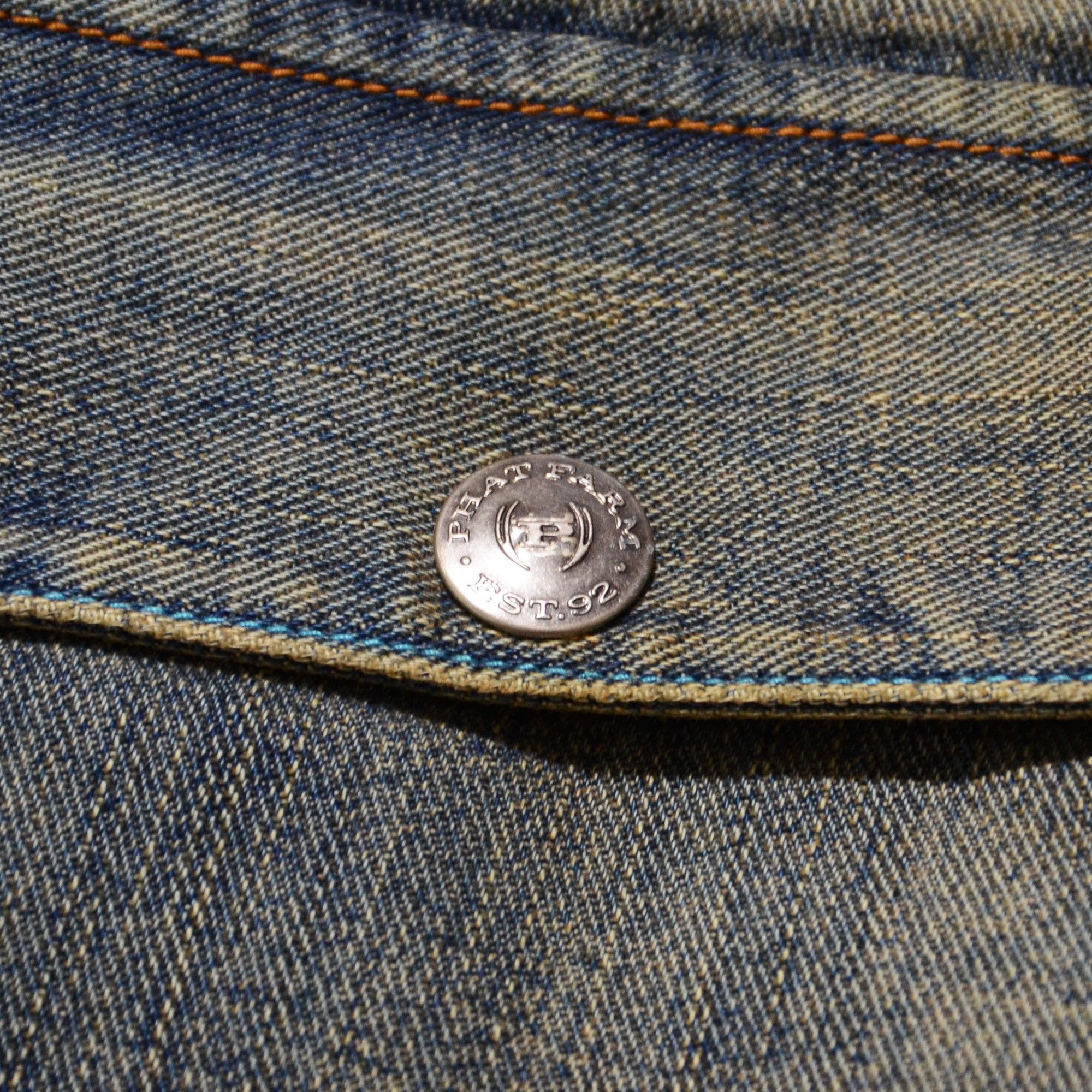 Phat Farm [Back Pocket Button Missing] Loose Fit 90s Hiphop Size US 34 / EU 50 - 9 Thumbnail