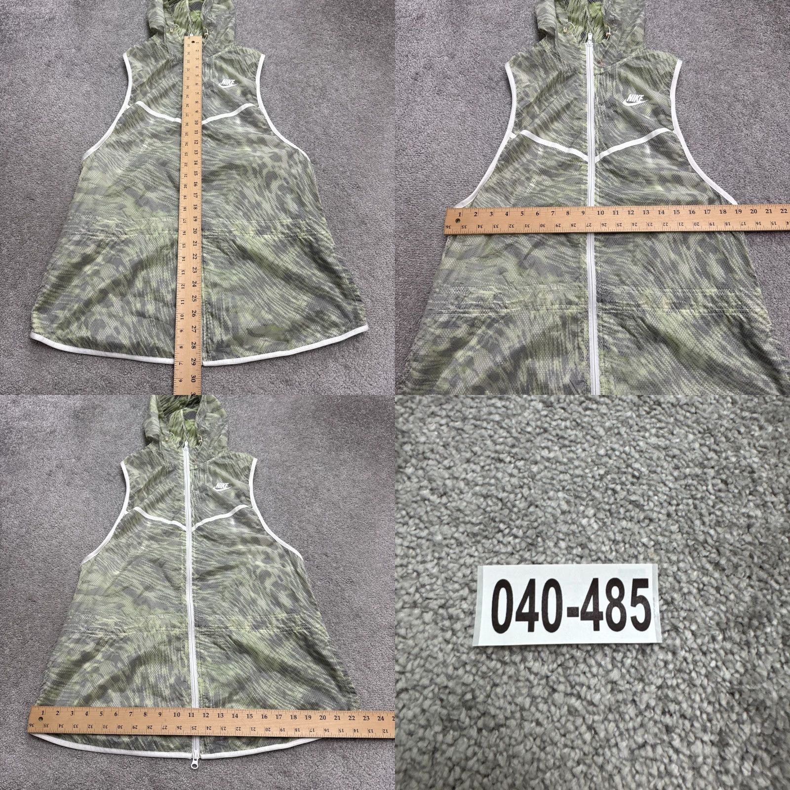 Nike Nike Sleeveless Lightweight Hoodie Vest Jeacket Womens L Green Full Zip Casual Sports Outdoor Size L / US 10 / IT 46 - 8 Thumbnail