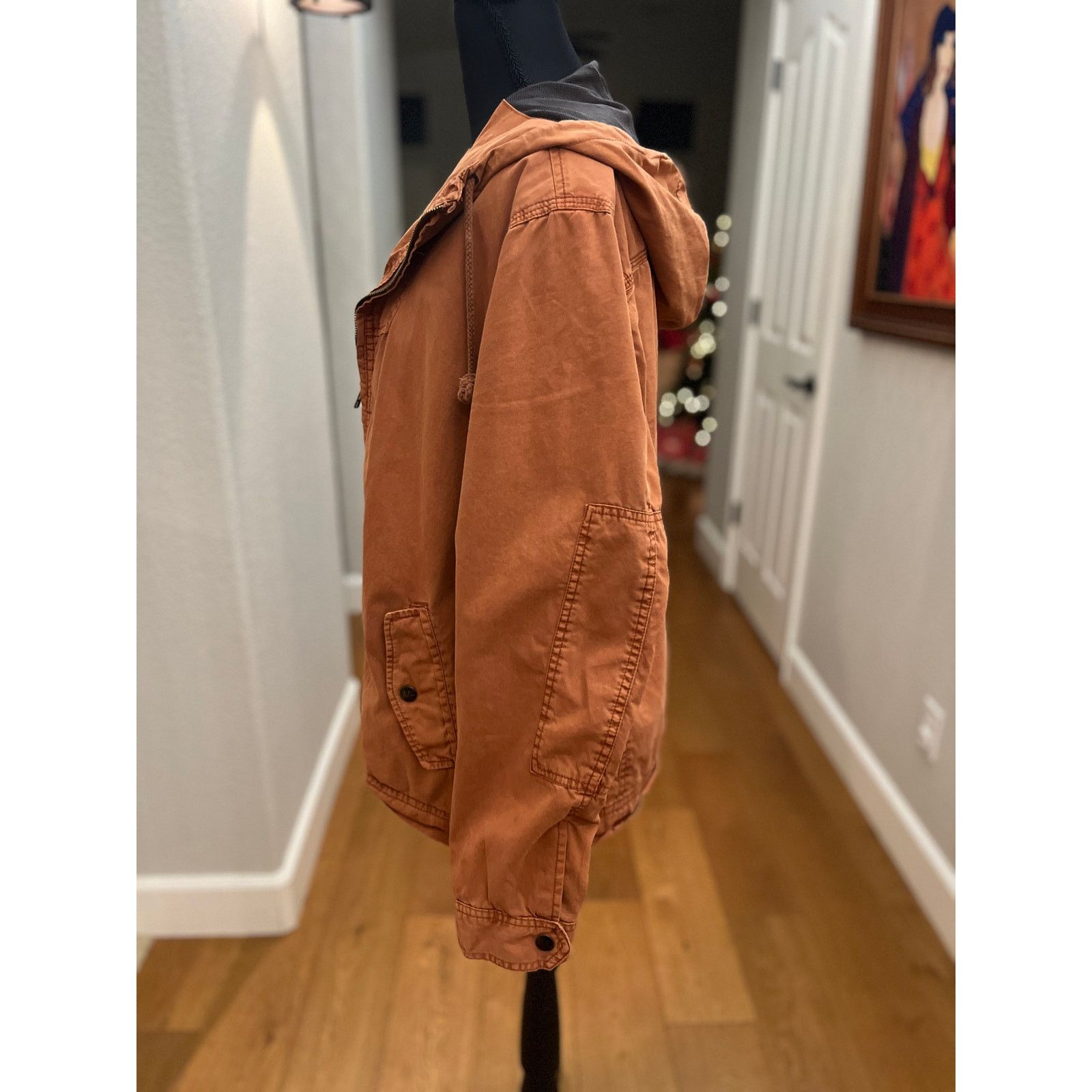 Vintage Mantaray UK Burnt Orange Hooded Utility Jacket Men’s Medium Size US M / EU 48-50 / 2 - 7 Thumbnail