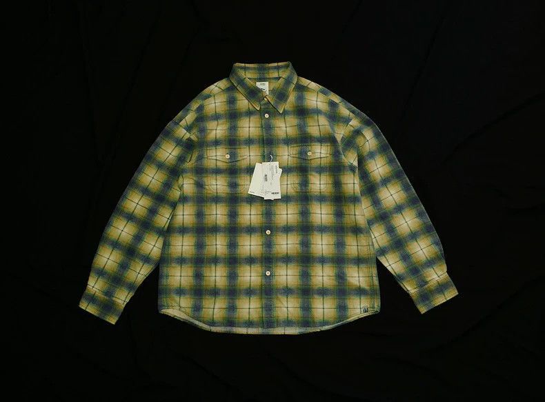 Visvim PIONEER KHADI CHECK SHIRT L/S visvim pioneer khadi shirt