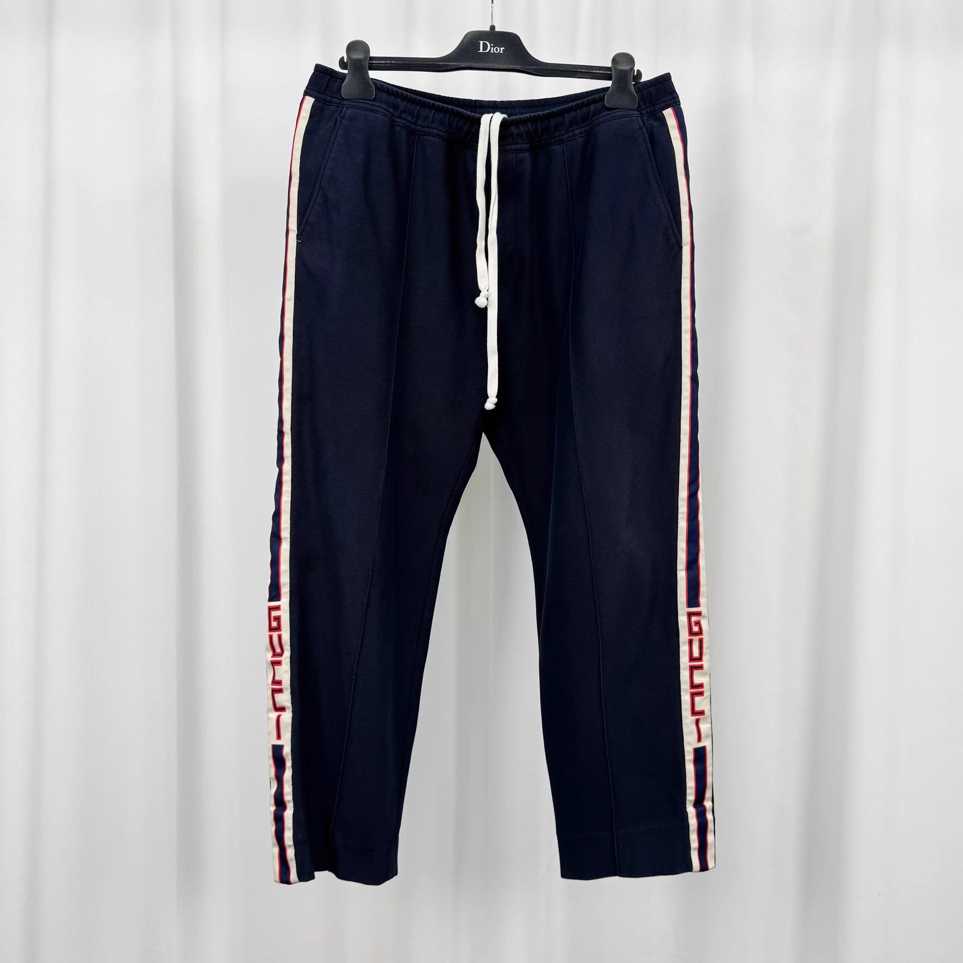 Gucci Gucci Side Logo Webbing Casual Pants 50/9/10 W43 Size US 43 - 1 Thumbnail