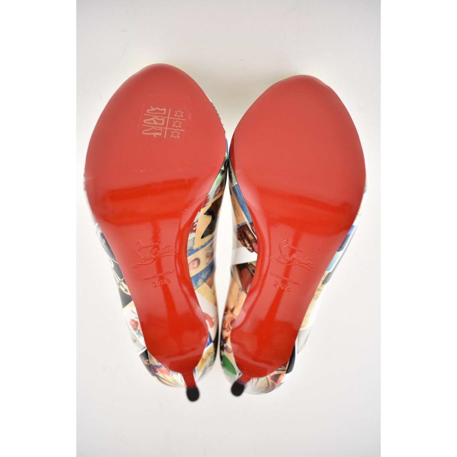 Christian Louboutin New Very Prive 120 Patent Collage Multi Gold Heel Pump 36.5 Size US 6.5 / IT 36.5 - 11 Thumbnail