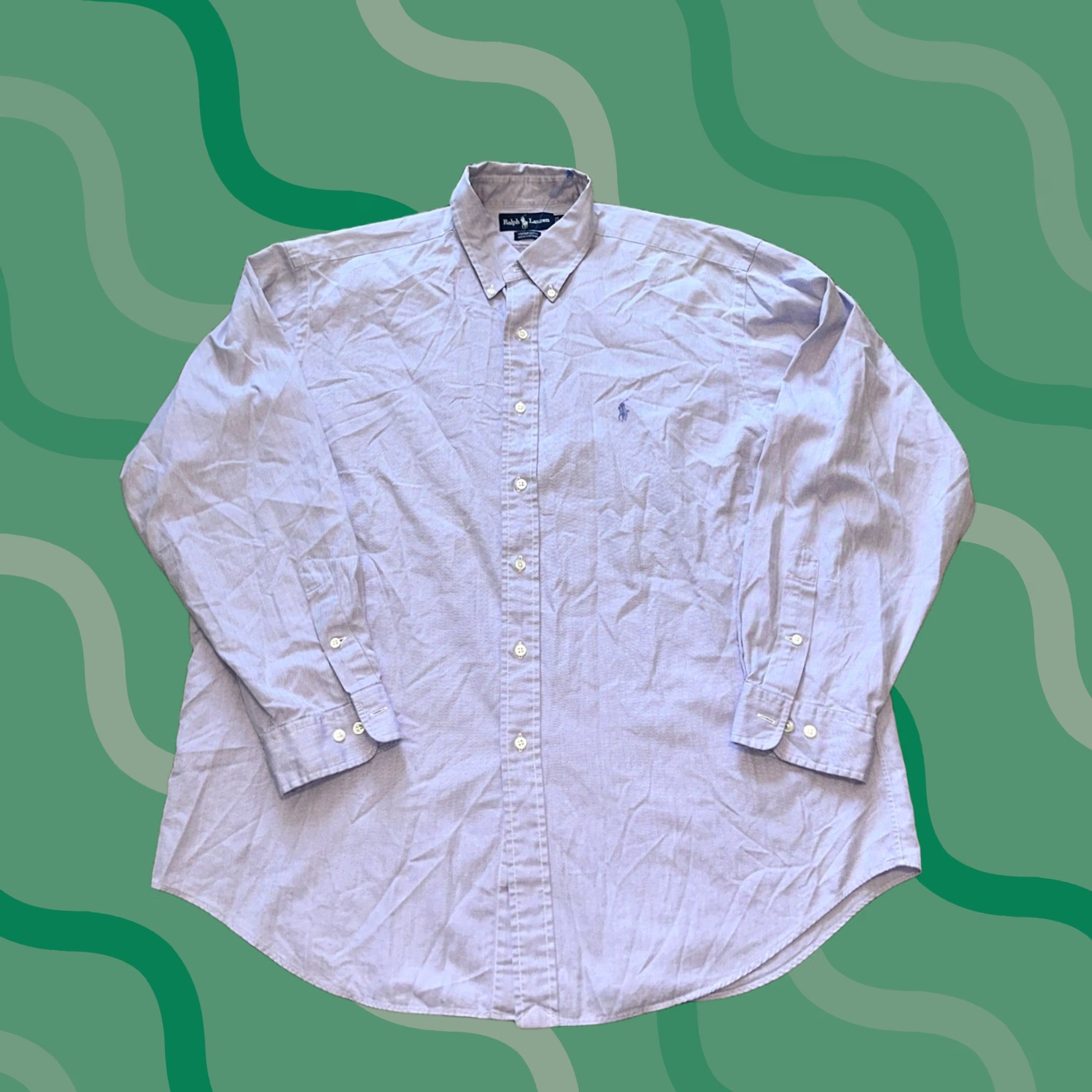 Ralph Lauren Ralph Lauren Classic Oxford Shirt Men 17 34/35 Blue Button-Down Preppy Casual Size US XL / EU 56 / 4 - 1 Thumbnail