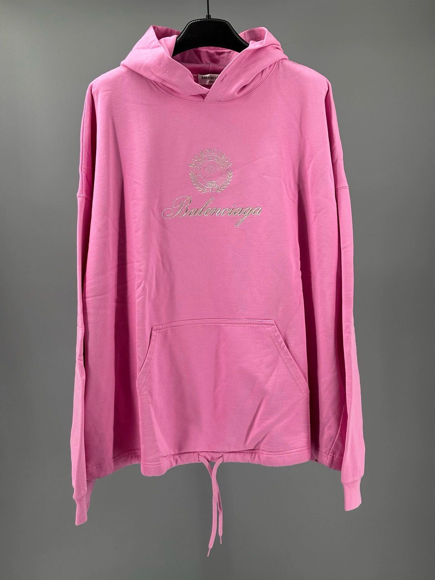 Balenciaga balenciaga pink hoodie with logo embroidery Size US S / EU 44-46 / 1 - 1 Thumbnail