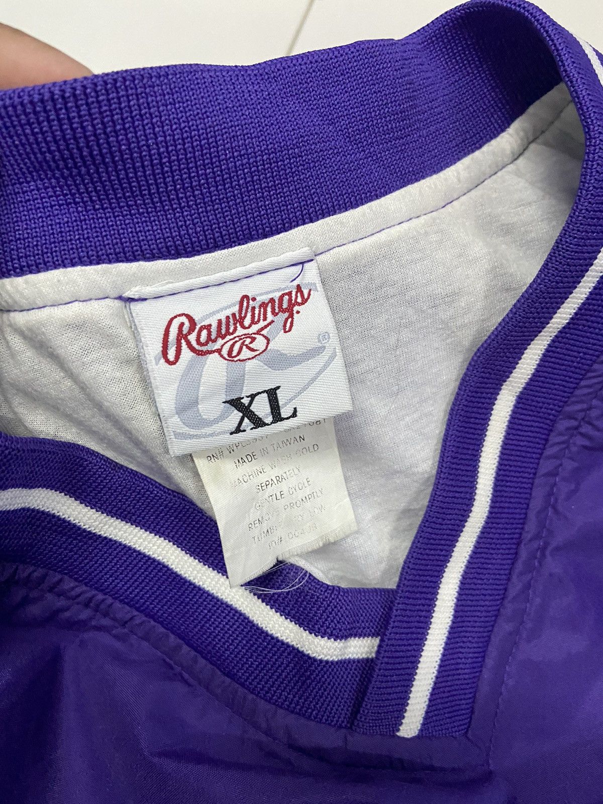 MLB RAWLINGS HALLSVILLE BASEBALL PULLOVER JACKET JERSEY Size US XL / EU 56 / 4 - 7 Thumbnail