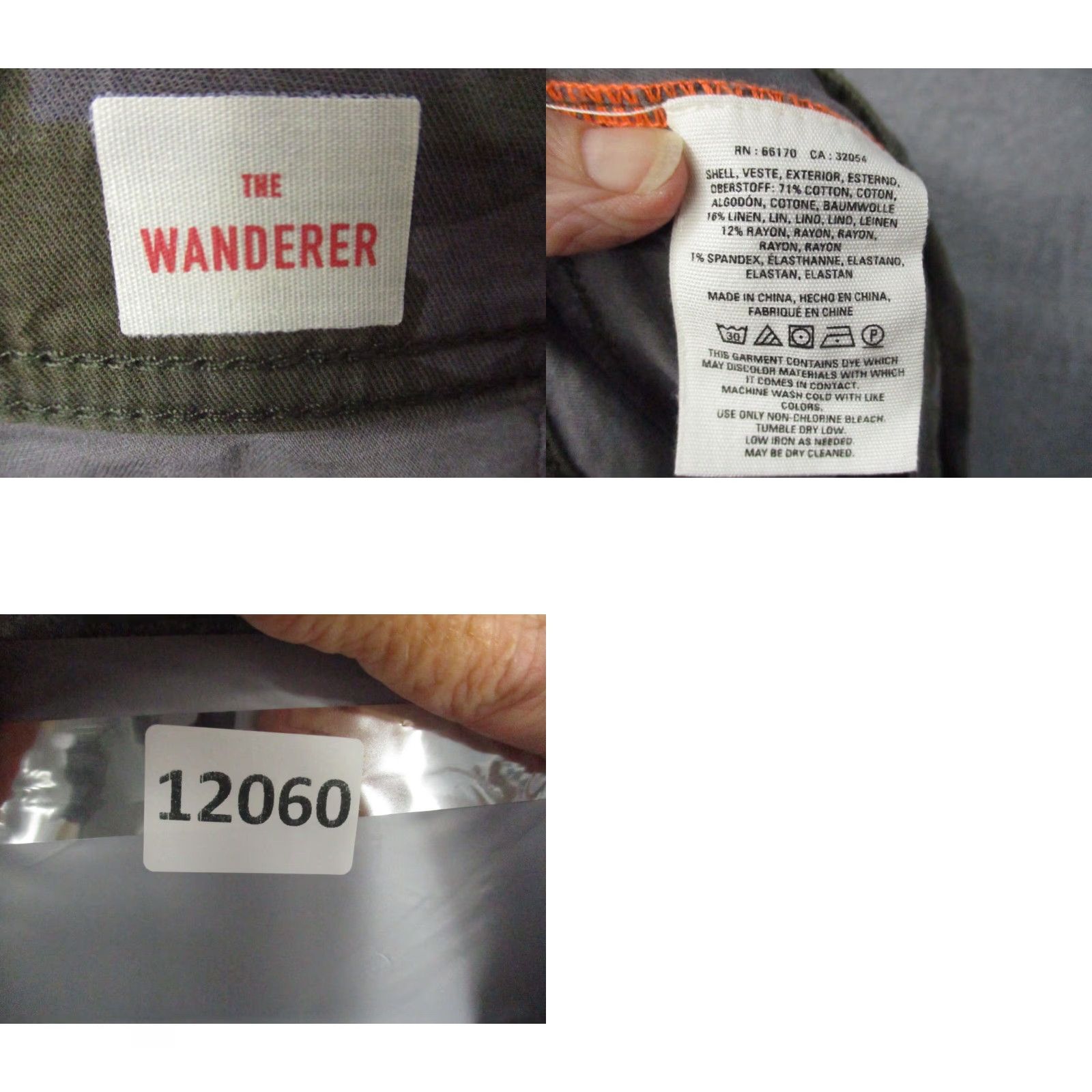 Anthropologie VINTAGE The Wanderer By Anthropologie Women 26 Green Camo Linen Blend Cargo Pants Size 26" / US 2 / IT 38 - 8 Thumbnail