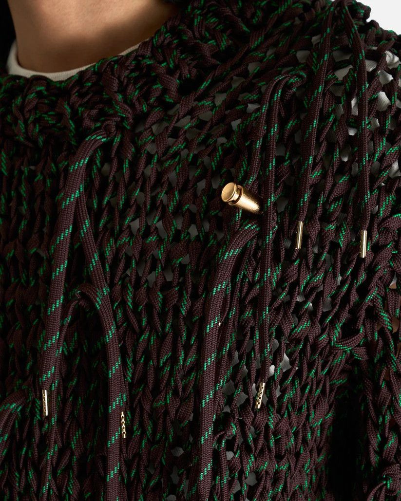 Sacai o1s1v1r1oon0925 Shoelace Knit Pullover in Multicolor Size US L / EU 52-54 / 3 - 4 Thumbnail