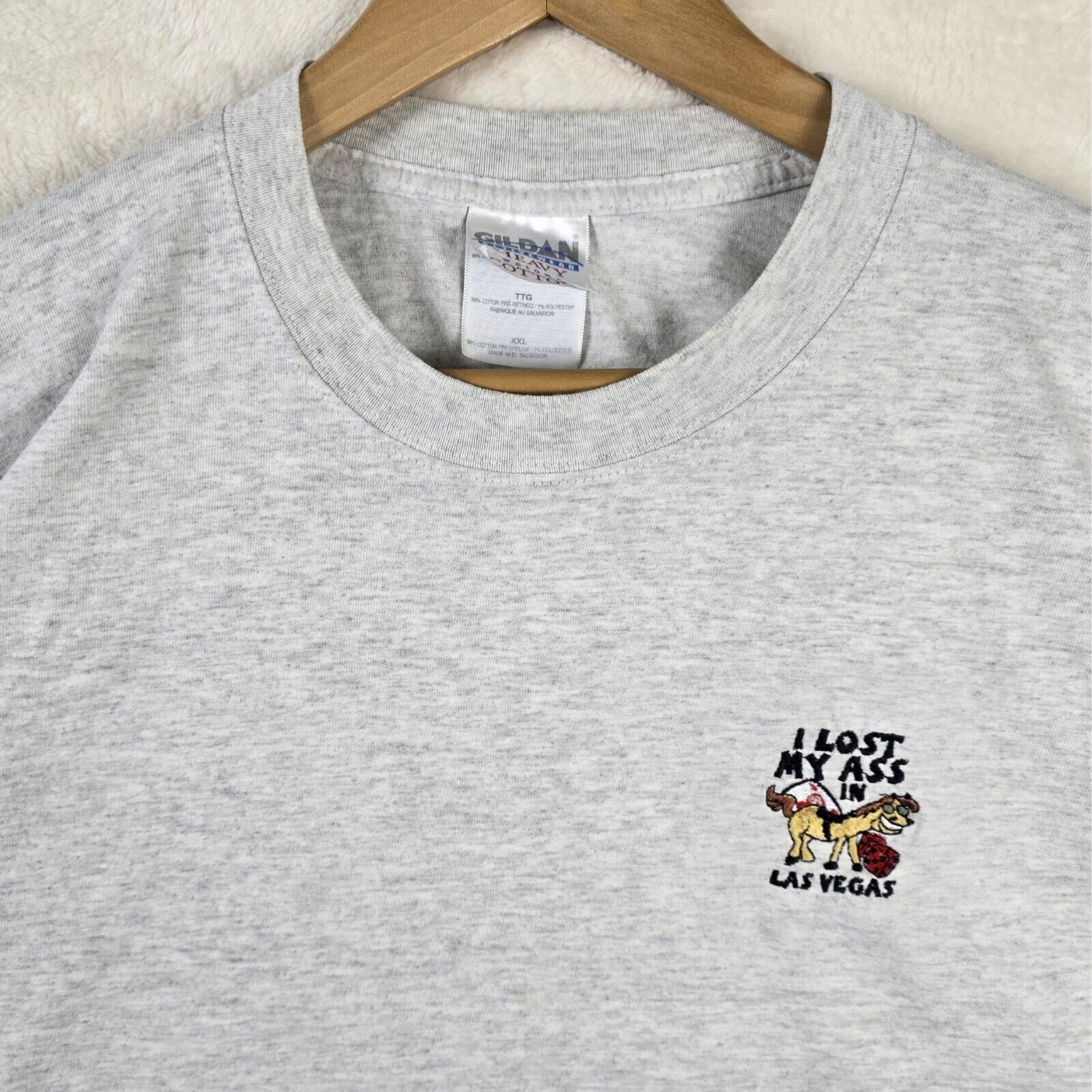 Gildan Vintage I Lost My Ass (Donkey) In Lost Vegas Shirt XXL Size US XXL / EU 58 / 5 - 1 Thumbnail