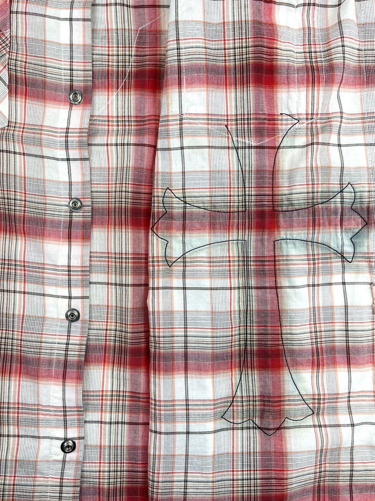 Chrome Hearts Chrome Hearts Oversized Cross Patch Leather Button Up Shirt Size US M / EU 48-50 / 2 - 13 Thumbnail