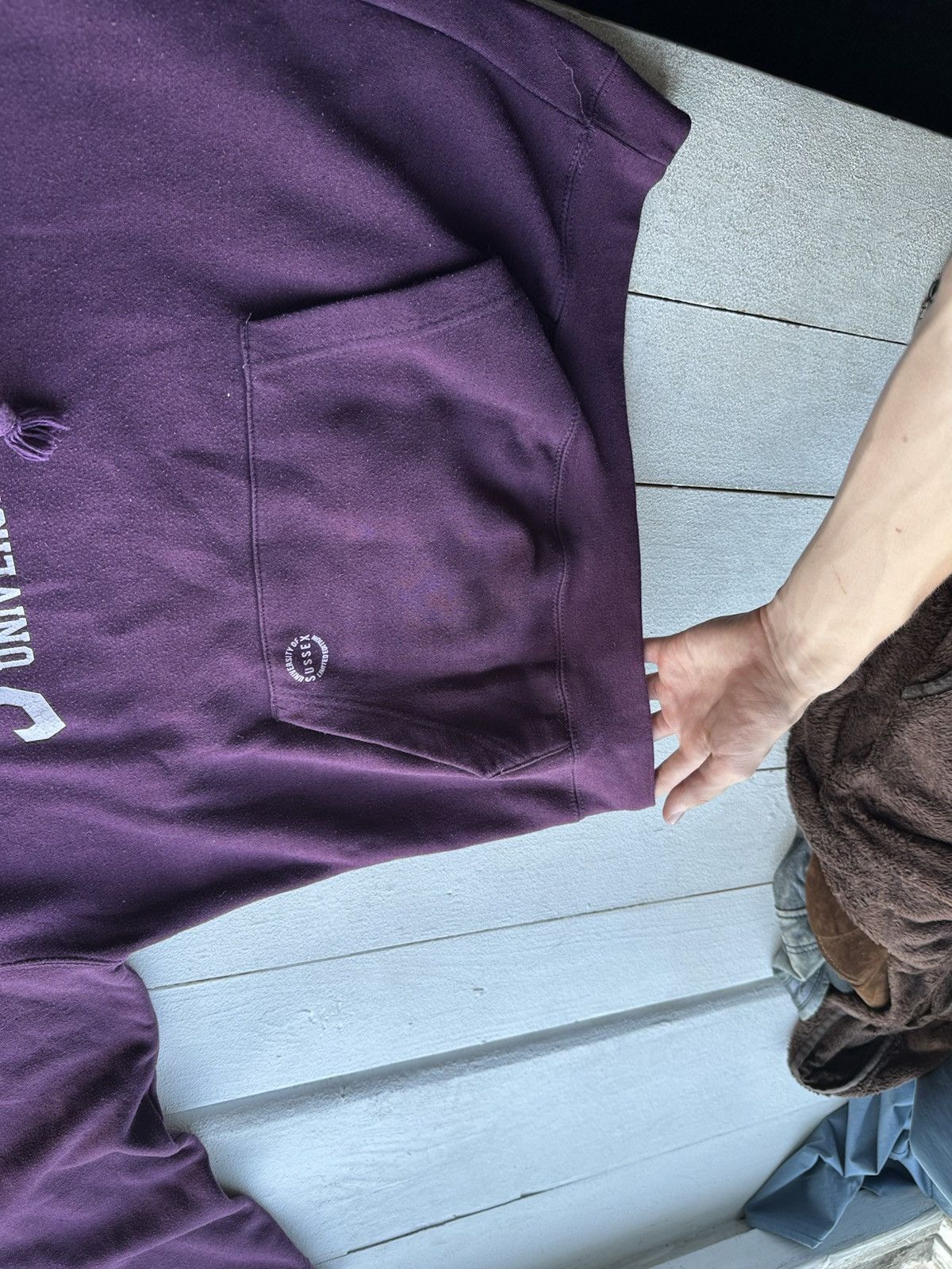 Vintage 🚨Vintage SUSSEX University USA Sweater Hoodie RARE BIG LOGO Size US M / EU 48-50 / 2 - 6 Thumbnail