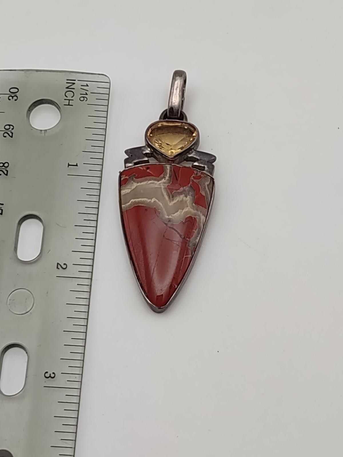 The Unbranded Brand 925 Noreena Jasper & Citrine Pendant 12.27g Size ONE SIZE - 4 Thumbnail