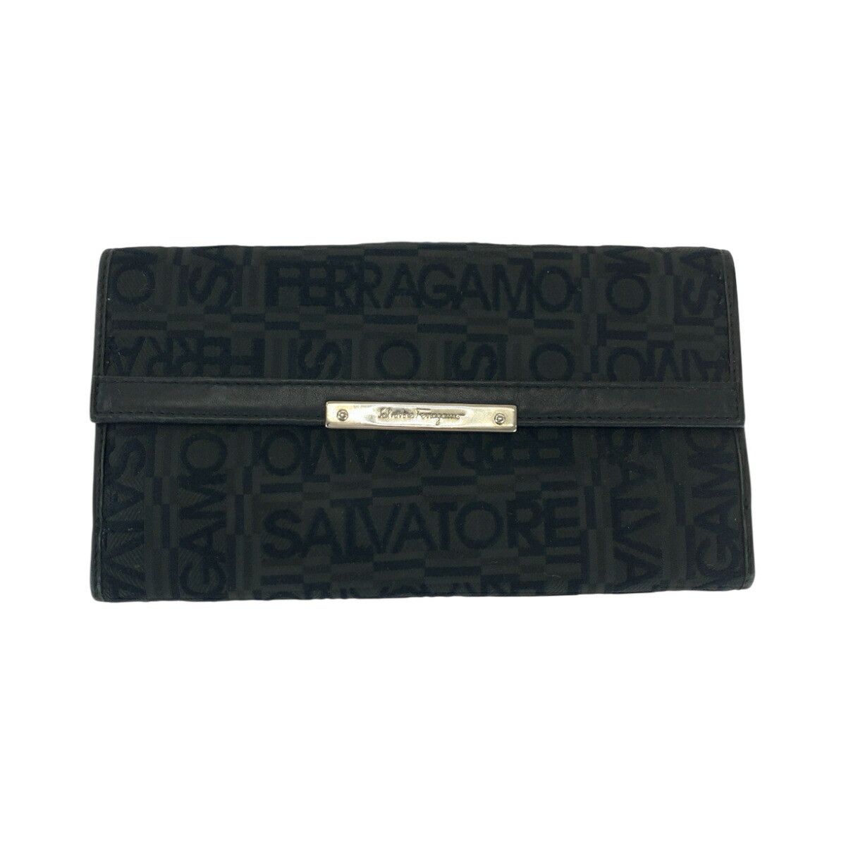 Salvatore Ferragamo Salvatore Ferragamo Salvatore Ferragamo Logo Jacquard Canvas Long Wallet 502108 Canvas Long Wallet 502108 Size ONE SIZE - 1 Thumbnail