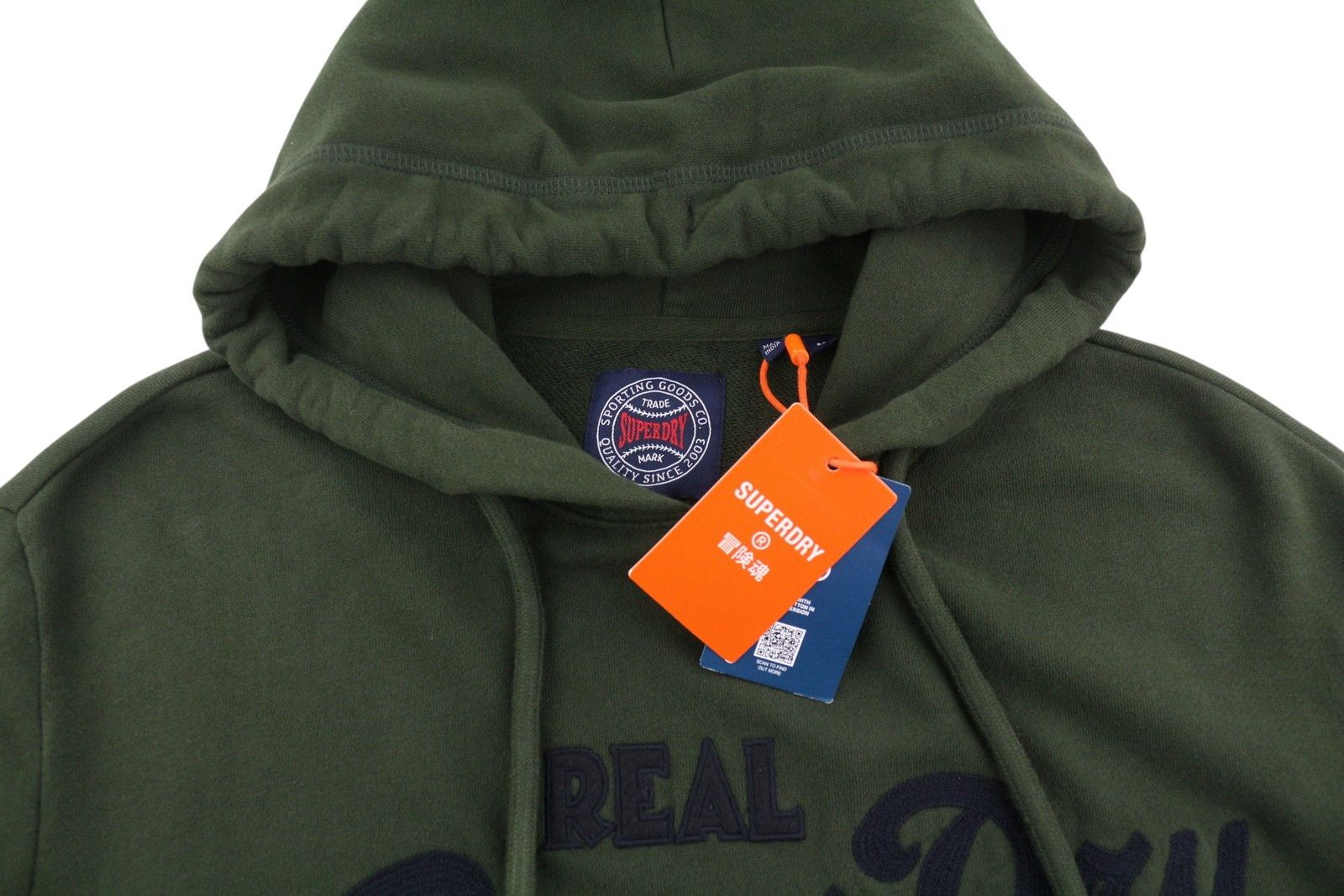 Superdry EMBROIDERED VL M Green Logo Kangaroo Hoodie 87130 Size US M / EU 48-50 / 2 - 5 Thumbnail