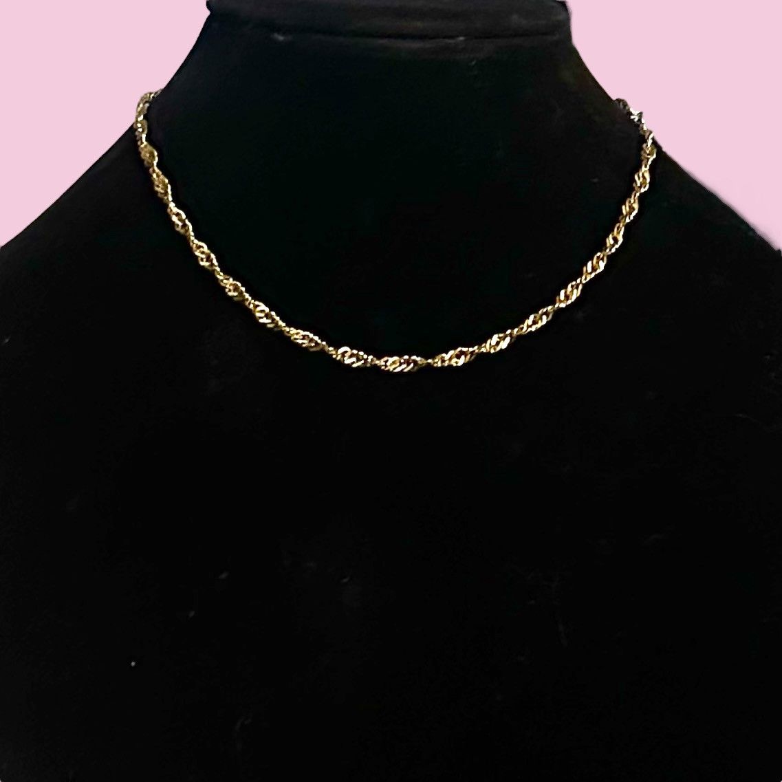 Vintage Vintage gold tone twisted chain necklace Size ONE SIZE - 1 Thumbnail