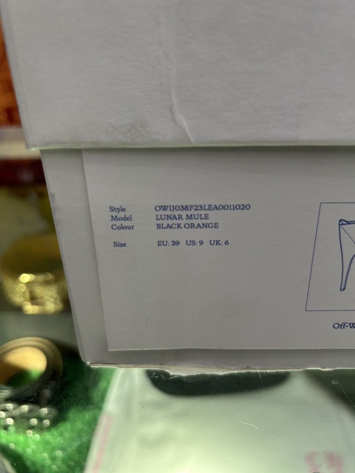 Off-White Off-White Womens Lunar Mule Black Orange Pre-Owned Size 9 Size US 9 / IT 39 - 8 Thumbnail