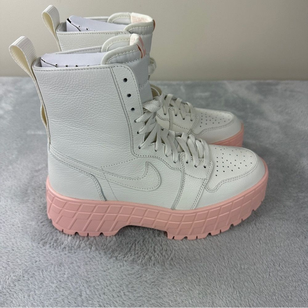 Jordan Brand Nike Air Jordan 1 Brooklyn Women's White Boots Sz 10 US/7.5 Size US 10 / IT 40 - 3 Thumbnail