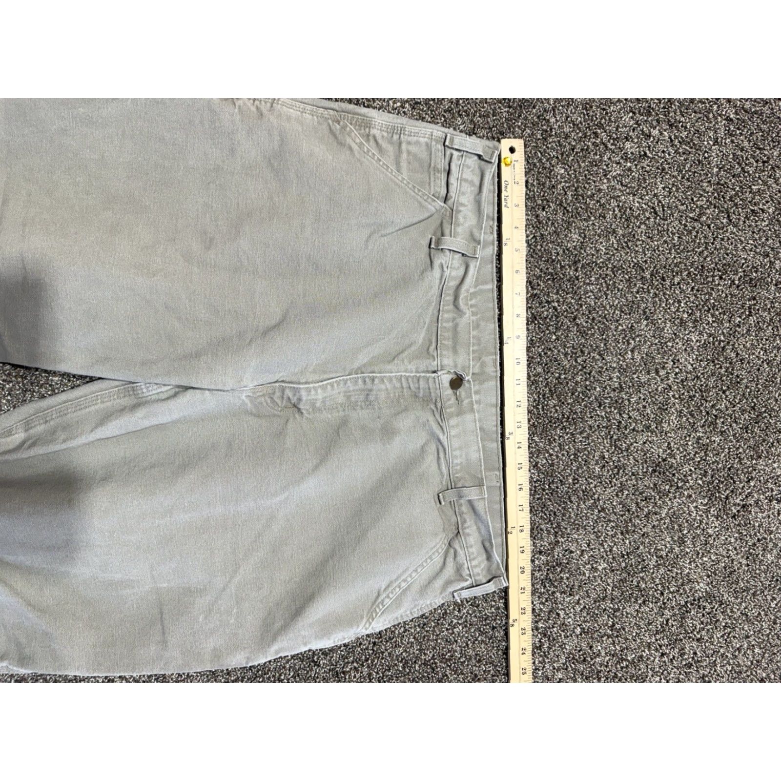 Carhartt Carhartt Jeans Mens 42x32 Dungaree Straight Denim Tan 5-Pocket Logo Zip Pocketless N/A DES 42X32 - Not Flaw Size US 42 / EU 58 - 6 Thumbnail