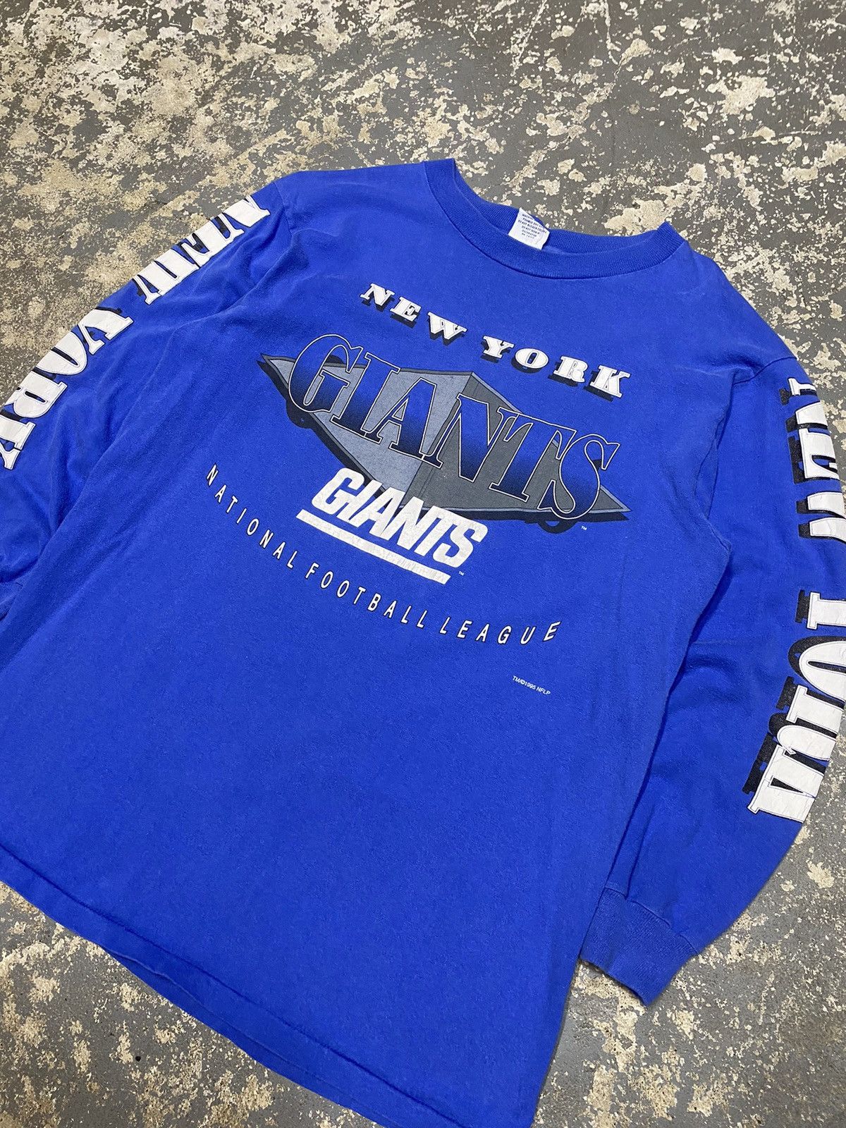 Giant × Vintage Vintage New York Giants True Fan NFL Long Sleeve Tshirt 1995 Size US L / EU 52-54 / 3 - 7 Thumbnail