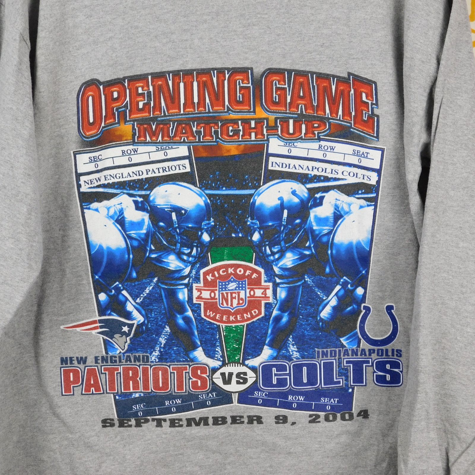 NFL New England Patriots 2004 Opening Game Long Sleeve Tee Sz L Size US L / EU 52-54 / 3 - 4 Thumbnail