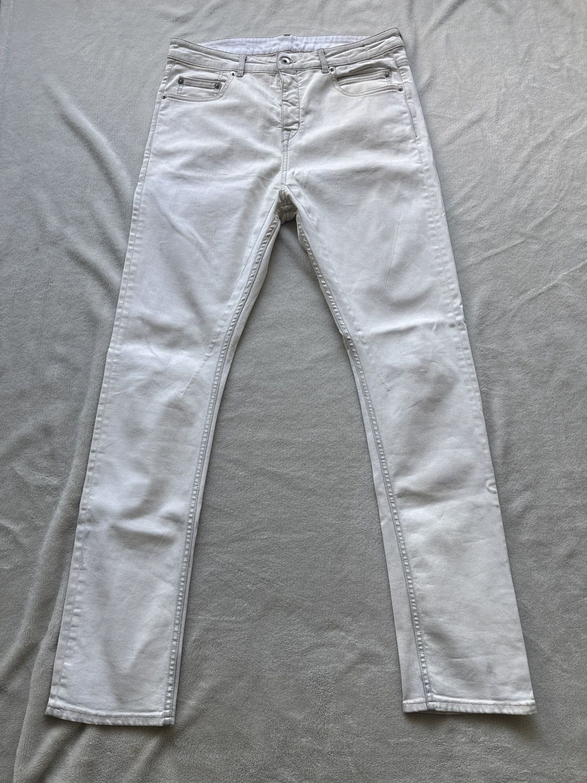 Rick Owens Waxed White Denim