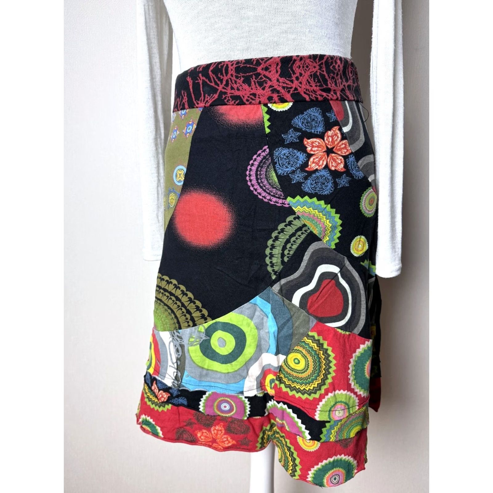 Desigual Desigual Skirt S Women Knee Length Multicoloured Cotton Desigual Skirt Women S Knee Length Multicoloured Cotton Size 28" / US 6 / IT 42 - 2 Thumbnail