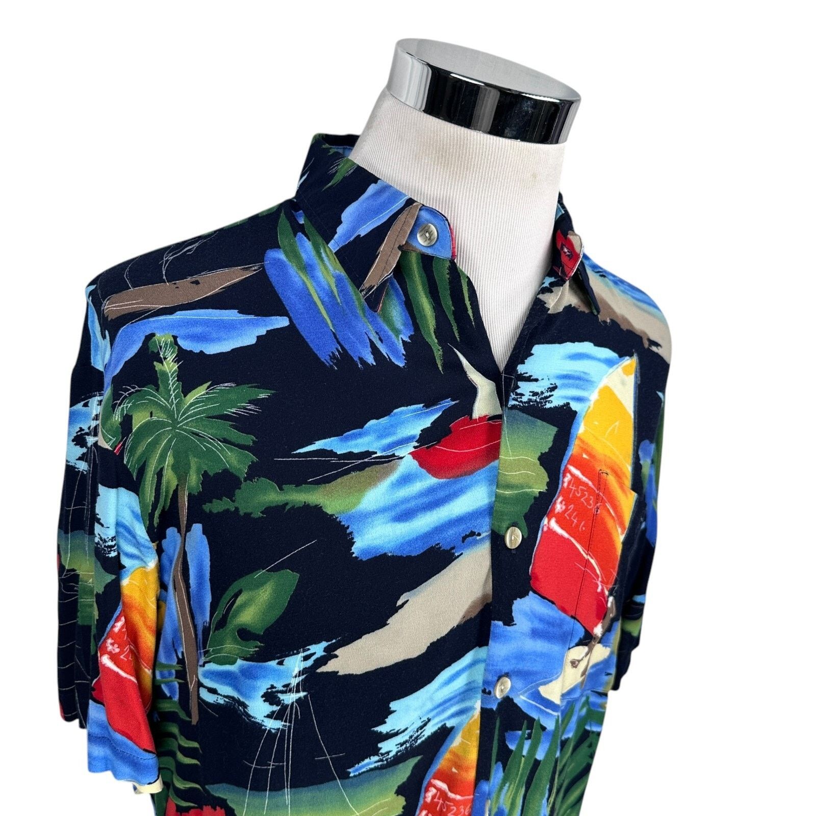 Other Alan Stuart Hawaiian Shirt Mens Medium Multi Short Sleeve Size US M / EU 48-50 / 2 - 2 Thumbnail