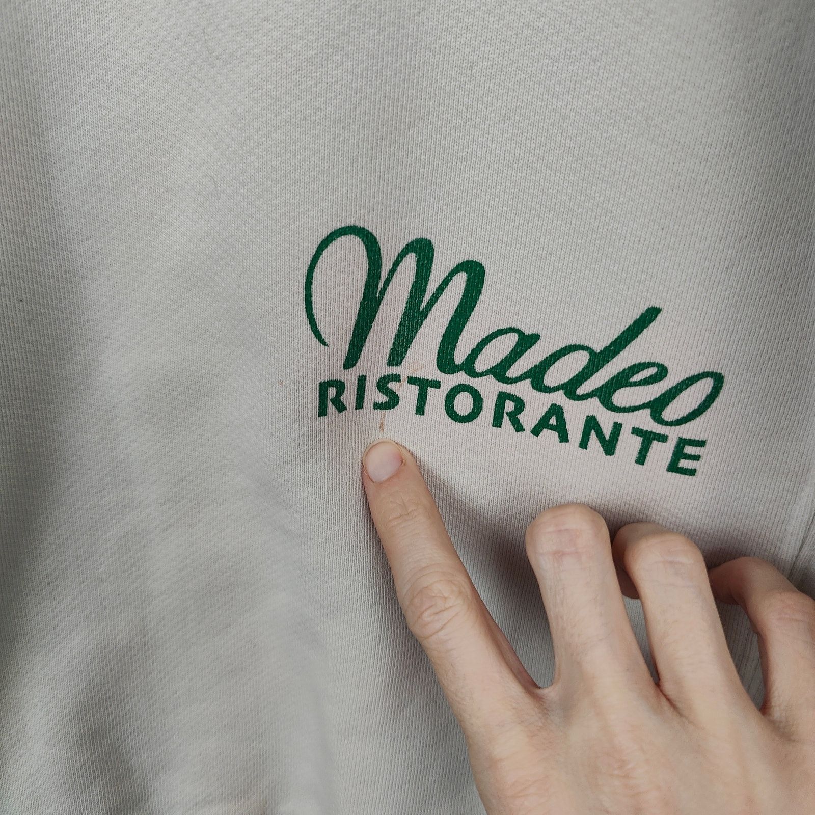 Madhappy Madhappy Madeo Ristorante Sweatshirt Size XS White Green Size US XS / EU 42 / 0 - 5 Thumbnail