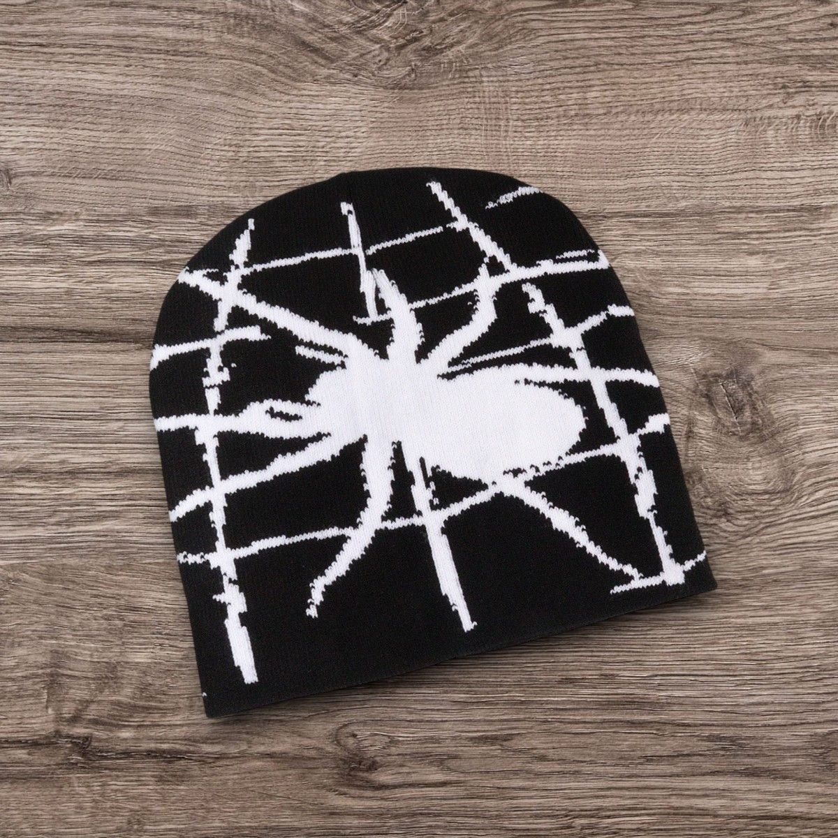 Other ALT Grunge PUNK Spider Beanie | Y2K Skater Black White Hat Size ONE SIZE - 1 Preview