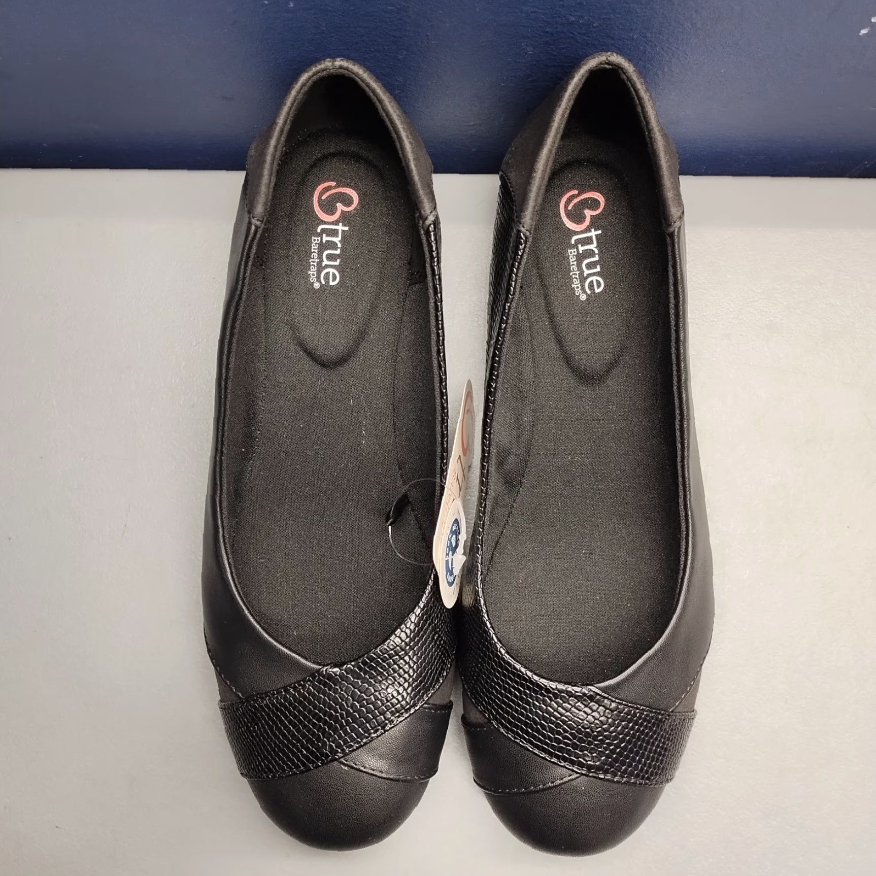 Vintage Baretraps Kaylee Ballet Flats Womens Size 8.5M Black Comfort Slip On Shoes Size US 9 / IT 39 - 6 Thumbnail