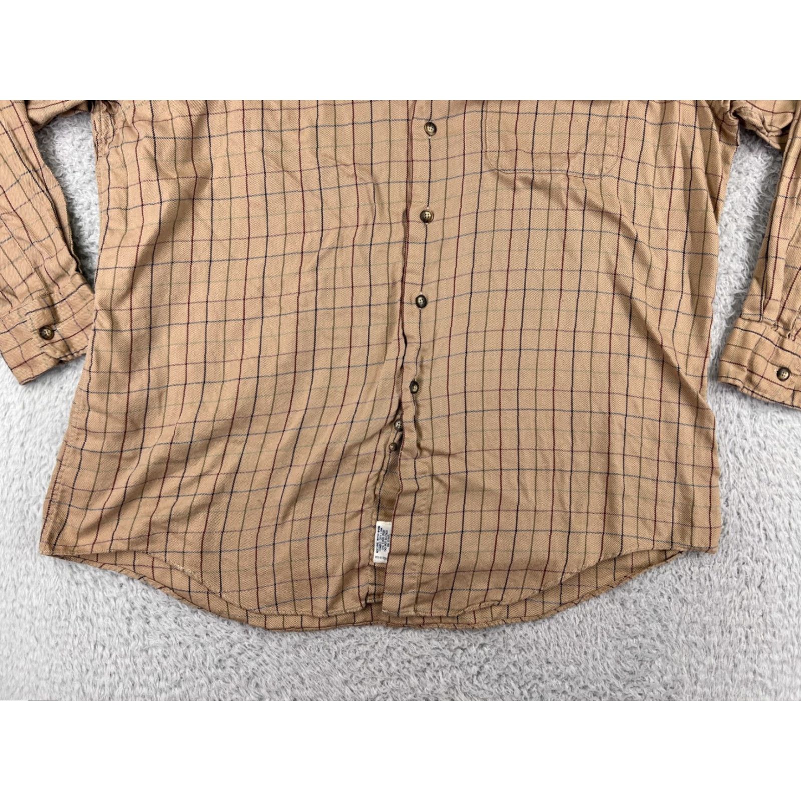 Vintage VINTAGE FA MacCluer Shirt Men XL Beige Button-Up Cotton Pocket Size US XL / EU 56 / 4 - 5 Thumbnail