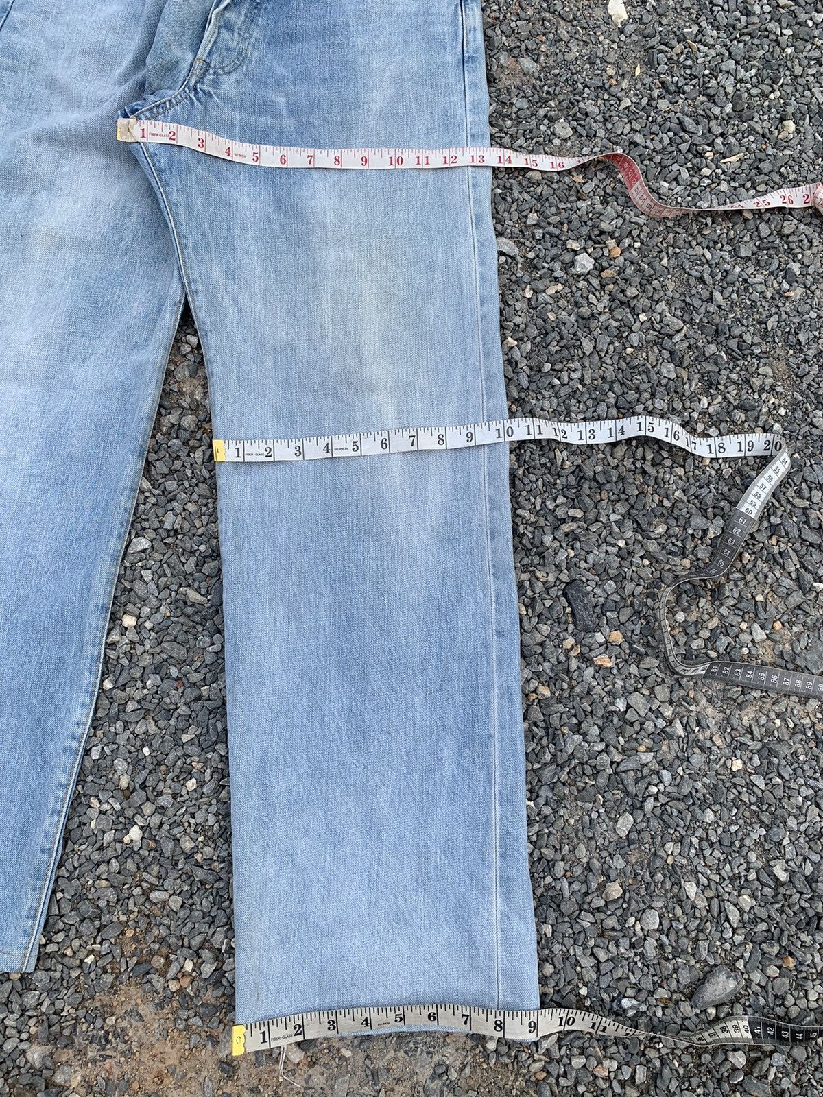 Kapital VINTAGE EDWIN 505X SELVEDGE FADED BAGGY DISTRESSED DENIM Size US 32 / EU 48 - 17 Thumbnail