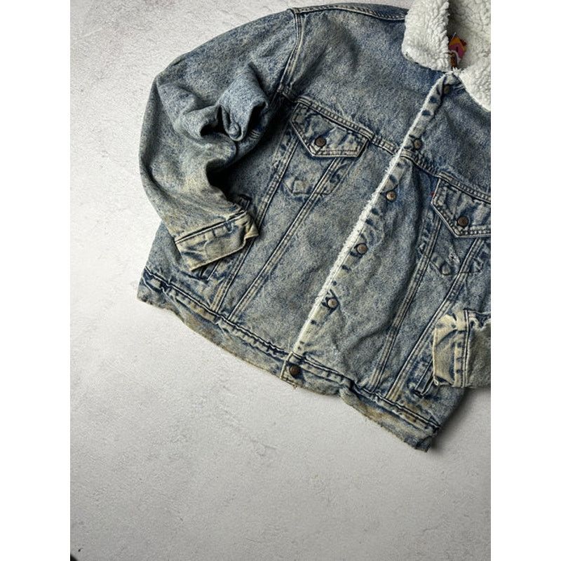 Levi's Vintage Levi's Sherpa Lined Denim Jacket - Women's Large Size L / US 10 / IT 46 - 3 Thumbnail