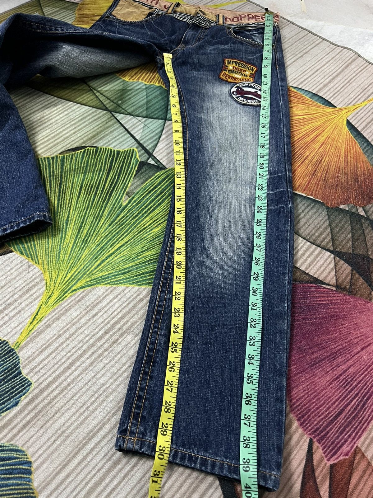 Japanese Brand 💥Smith Cooper Distress Patchwork Japanese Jean Size US 31 - 4 Thumbnail