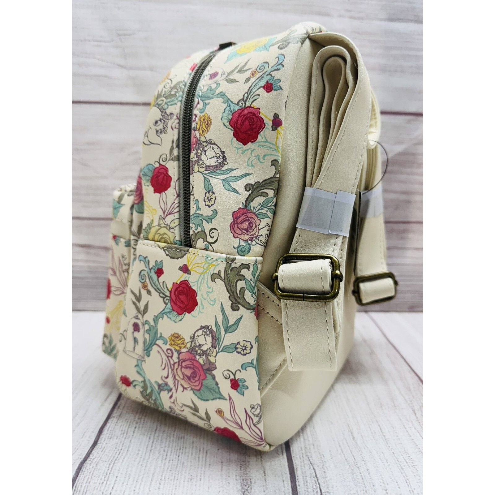 Disney Loungefly Disney Beauty & Beast Belle Floral Rose AOP Charac Size ONE SIZE - 3 Thumbnail