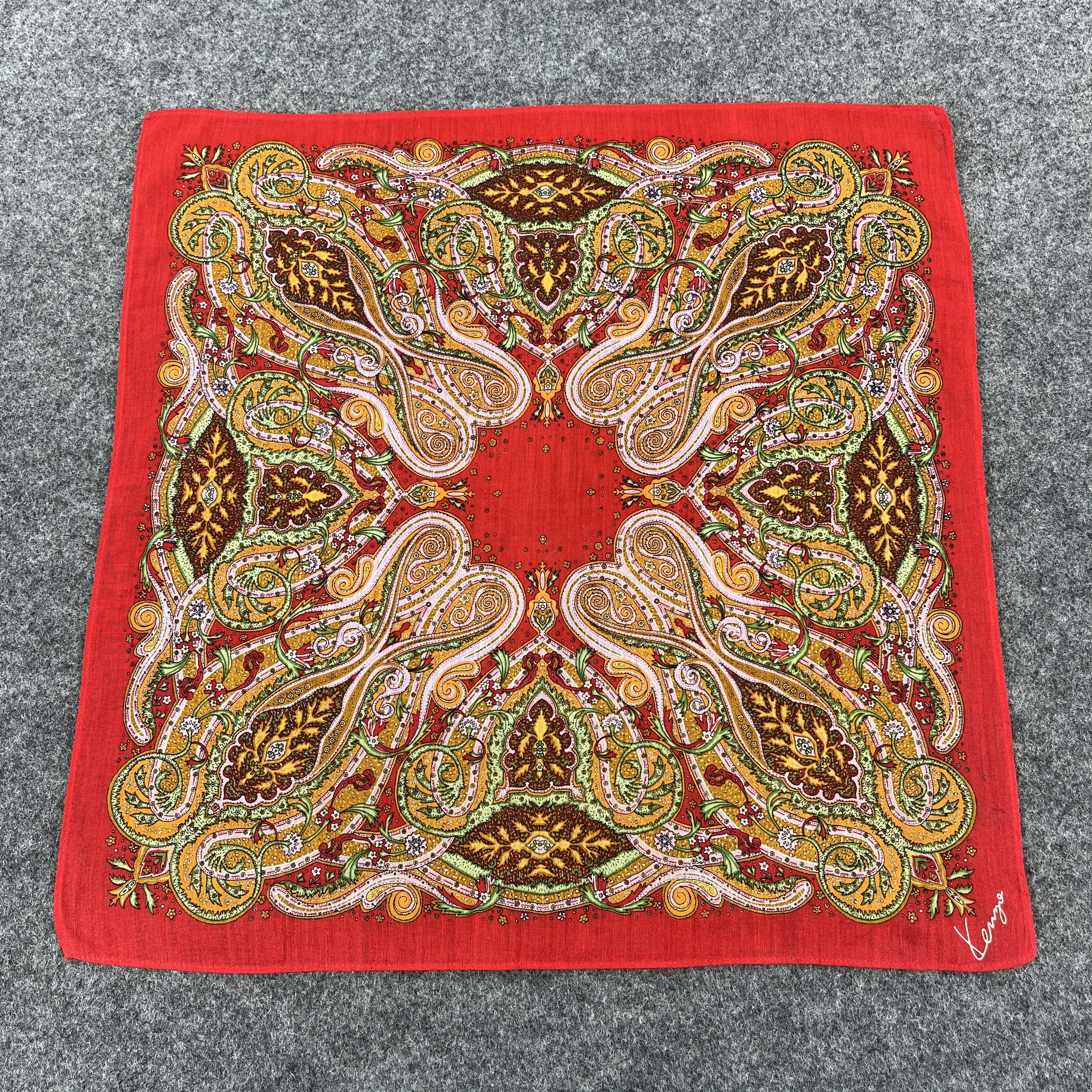 Kenzo × Vintage Kenzo Handkerchief / Bandana / Neckerchief B032 Size ONE SIZE - 1 Thumbnail