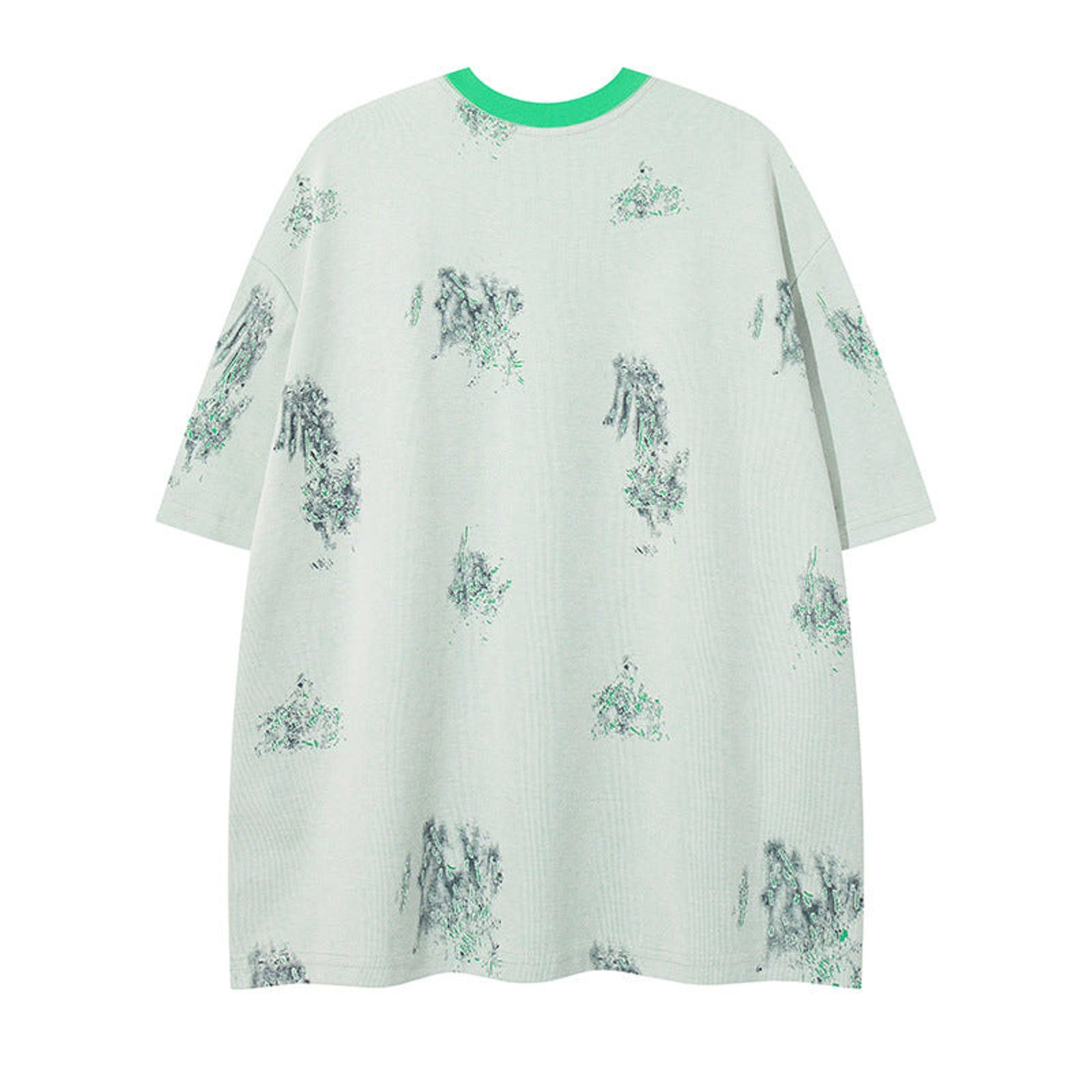 Japanese Brand Paint Splatter Tie Dye Graphic Oversized T-Shirt Size US M / EU 48-50 / 2 - 4 Thumbnail
