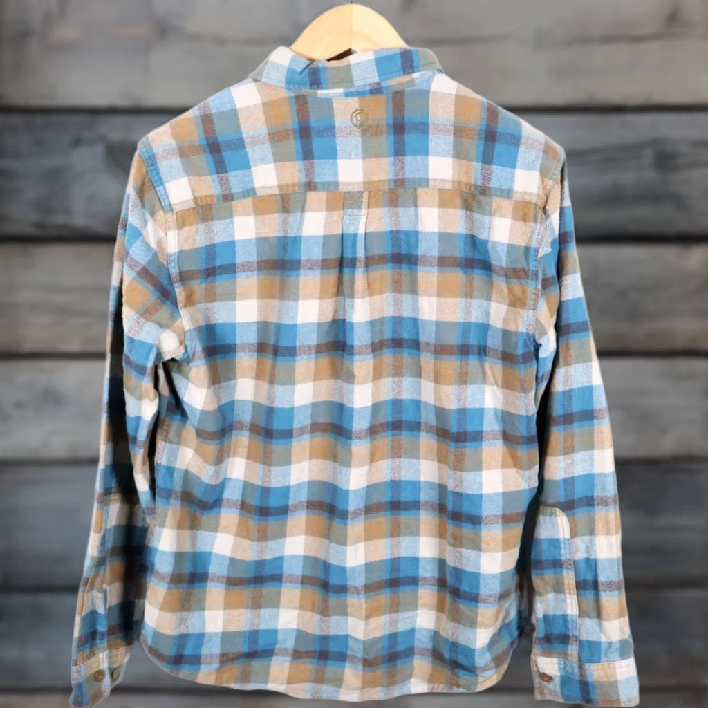 Gramicci Gramicci Flannel Shirt Mens Large Gray Blue Plaid 100% Cotton Workwear Vintage No 90s Grunge Retro Casual Button-Up Size US L / EU 52-54 / 3 - 1 Thumbnail