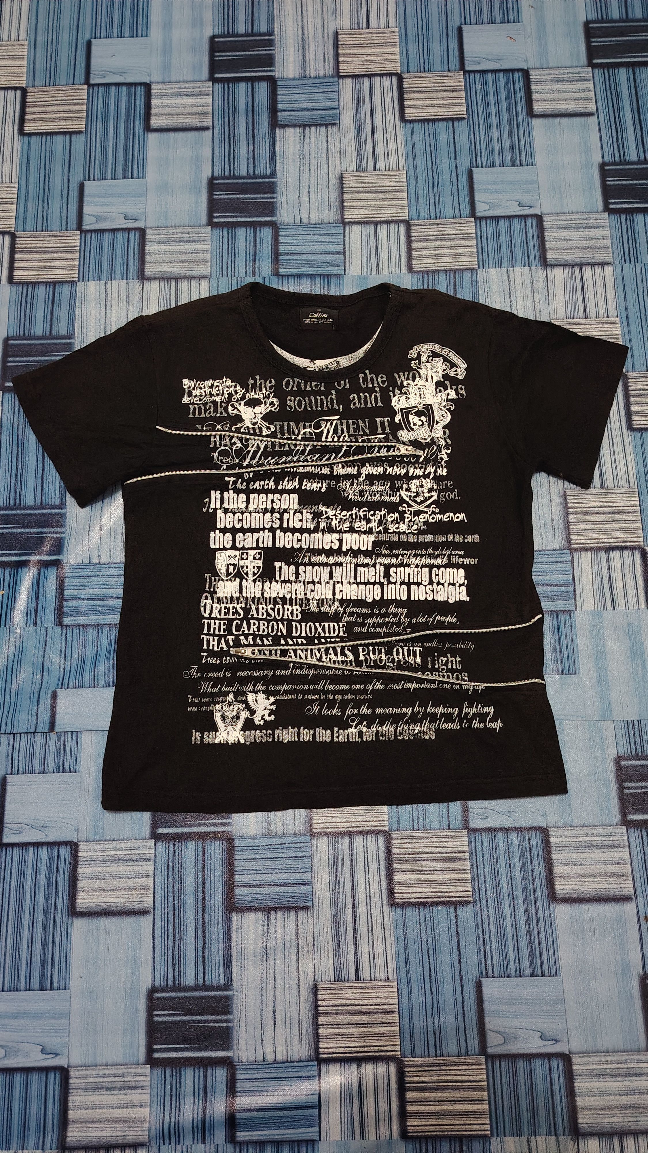 14th Addiction Collins Punk rock style avant garde t shirt zipper Size US M / EU 48-50 / 2 - 3 Thumbnail