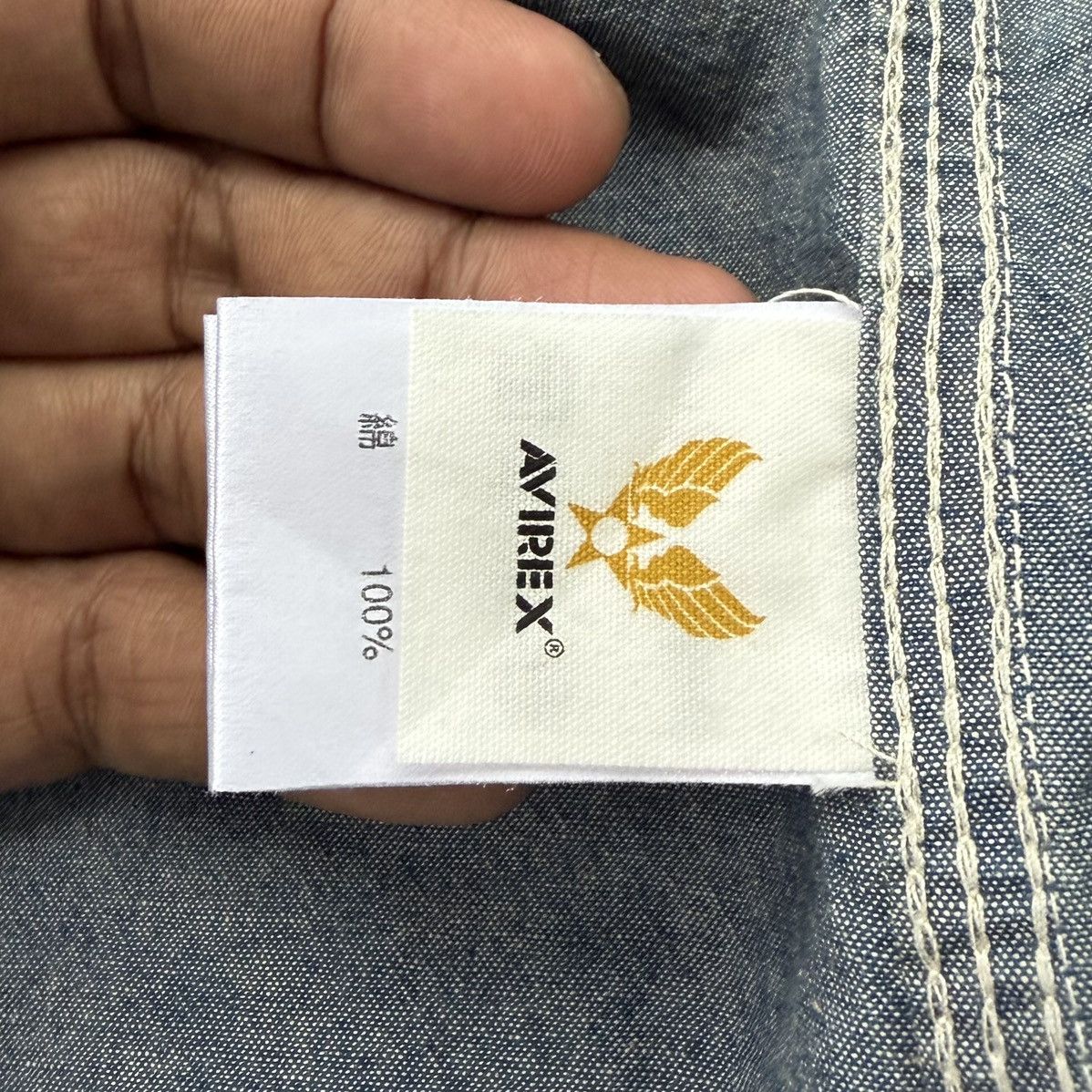Avirex Avirex U.S Navy Patch Shirt Military Workwear Denim Style Size US XXL / EU 58 / 5 - 20 Thumbnail