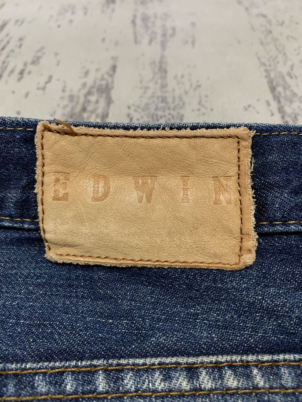 Japanese Brand Vintage Edwin Lot 503 Distressed Mud Wash Denim Jeans 32x28 Size US 32 / EU 48 - 17 Thumbnail
