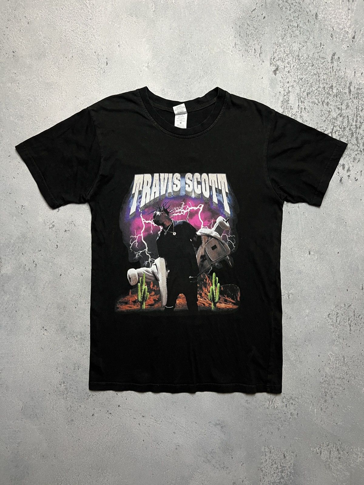 Band Tees Travis Scott Tee 2015 U.S.A Tour Tshirt Vintage y2k Rap Hype Size US M / EU 48-50 / 2 - 1 Thumbnail
