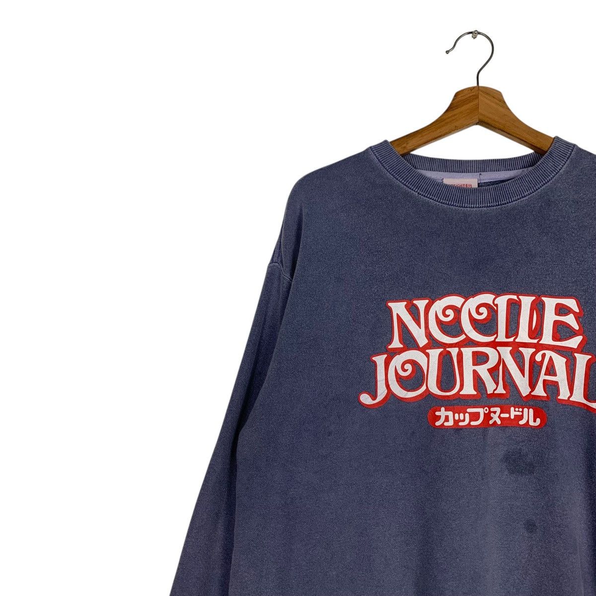 Japanese Brand NOODLE JOURNAL Collection Big Logo Sweatshirt #1949-C85 Size US L / EU 52-54 / 3 - 6 Thumbnail