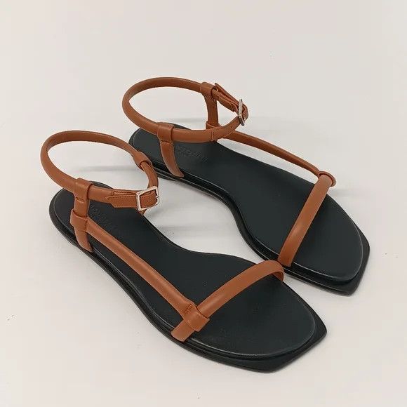 Lafayette 148 LAFAYETTE148 Copper Calfskin Leather City Sandals - US8.5 Size US 8.5 / IT 38.5 - 3 Thumbnail