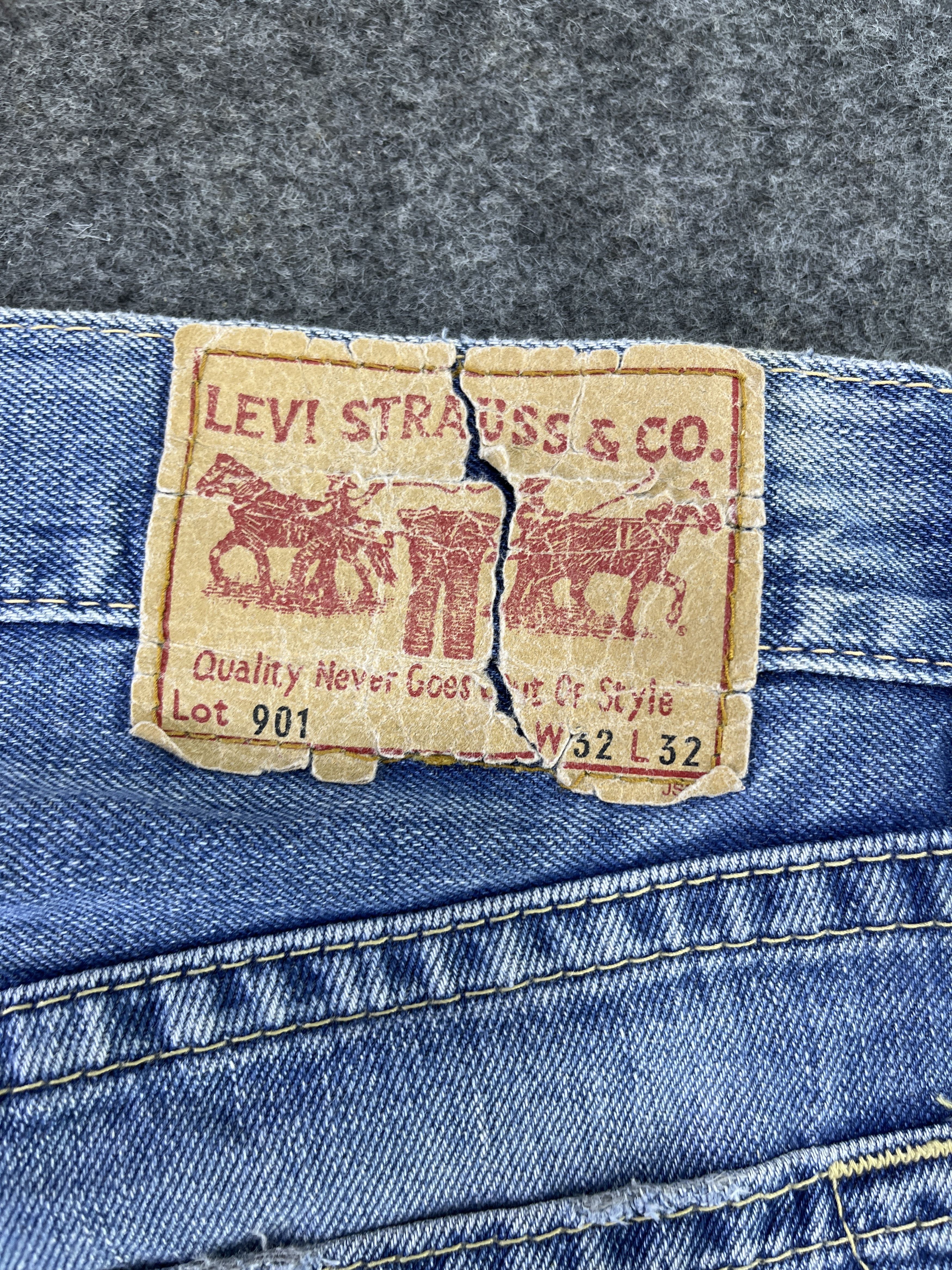 Levi's Vintage Levis 901 Faded Distressed Jeans - J917 Size US 34 / EU 50 - 6 Thumbnail