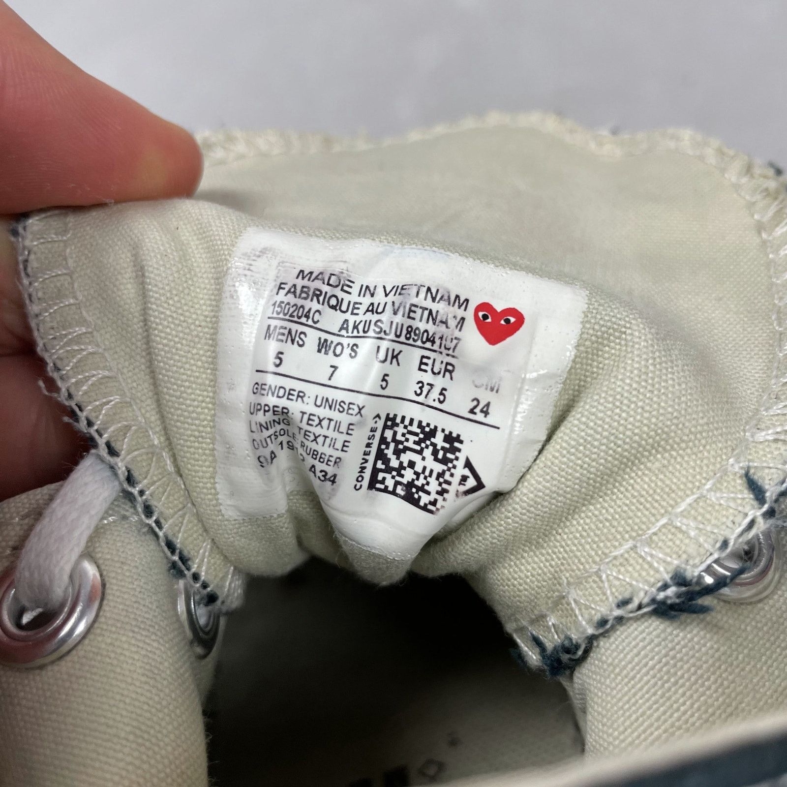 Comme des Garcons × Converse Converse x Comme des Garçons Play Chuck 70 150204C Men Shoes Size US 5 / EU 37 - 15 Thumbnail