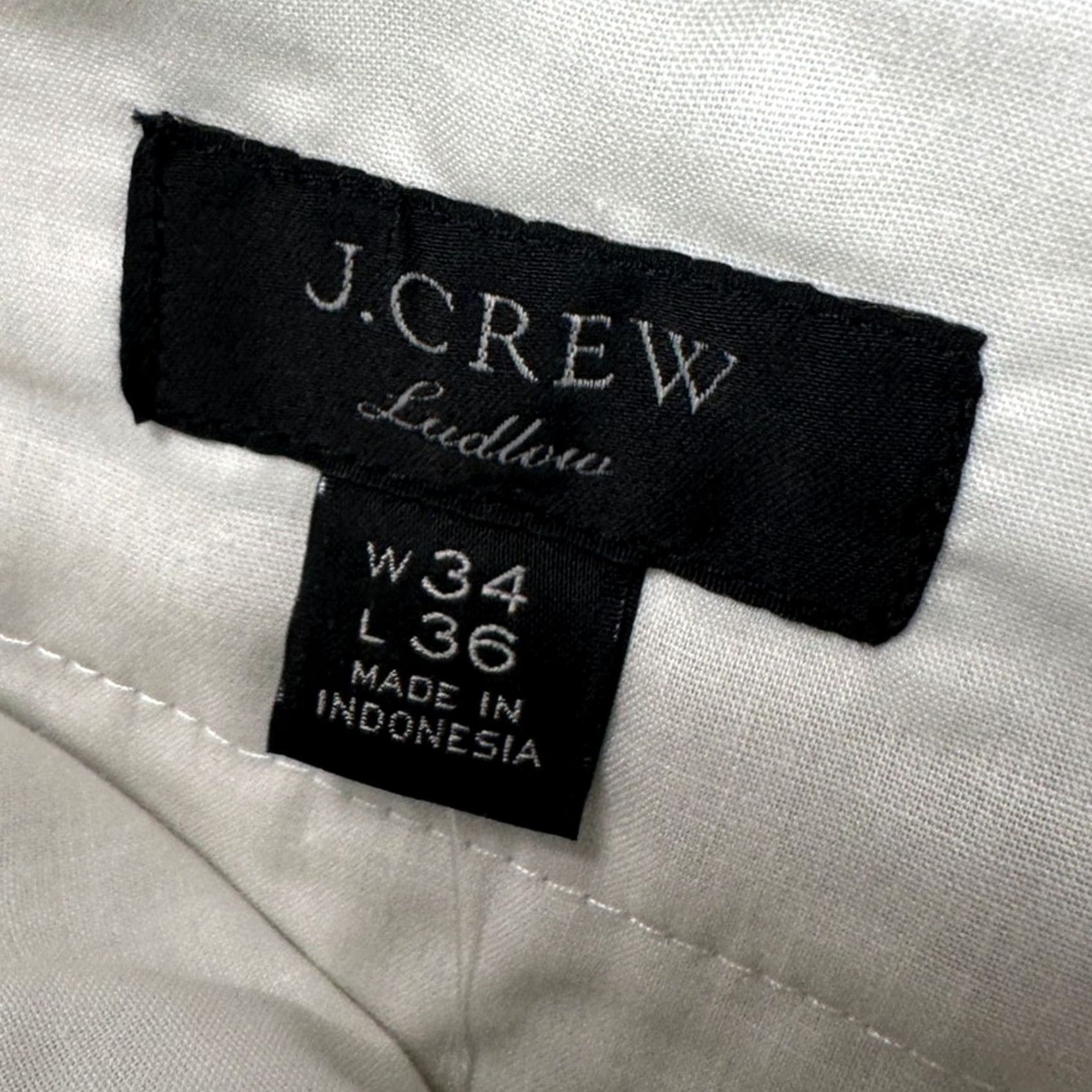 J.Crew VINTAGE: NO — J.Crew Ludlow Pants Mens 34X36 Chino Tan Khakis 3XDry Flat Front Slim Leg NEW Size US 34 / EU 50 - 5 Thumbnail