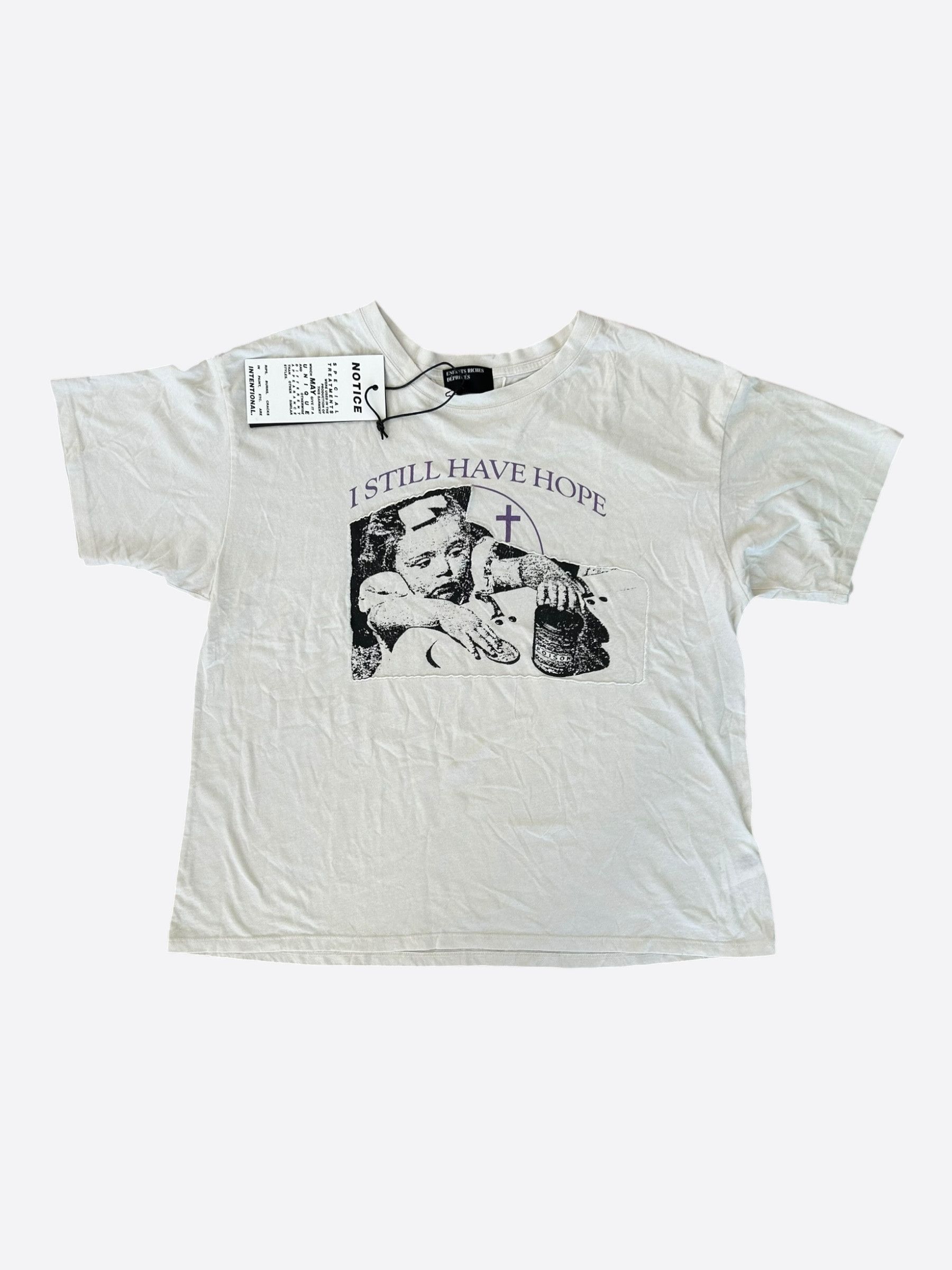 White & Purple I Still Have Hope Assemblage T-Shirt