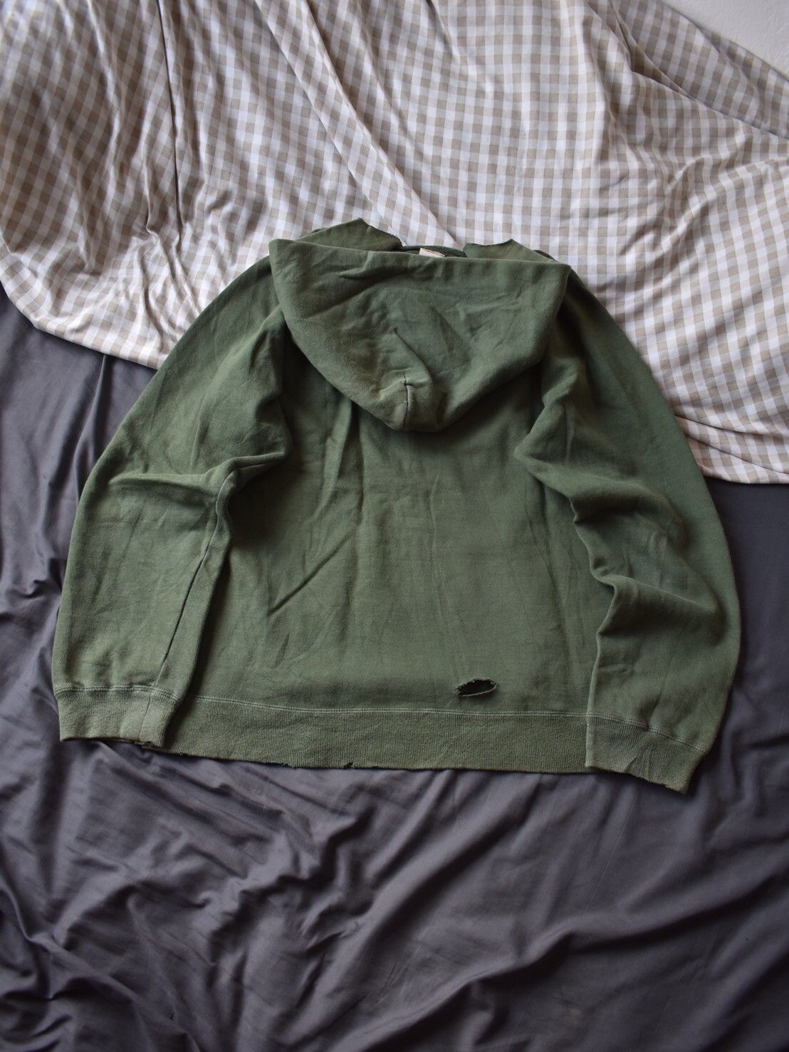 Beauty Beast × Japanese Brand Faded Green Double Name Distressed Hoodie Size US M / EU 48-50 / 2 - 13 Thumbnail