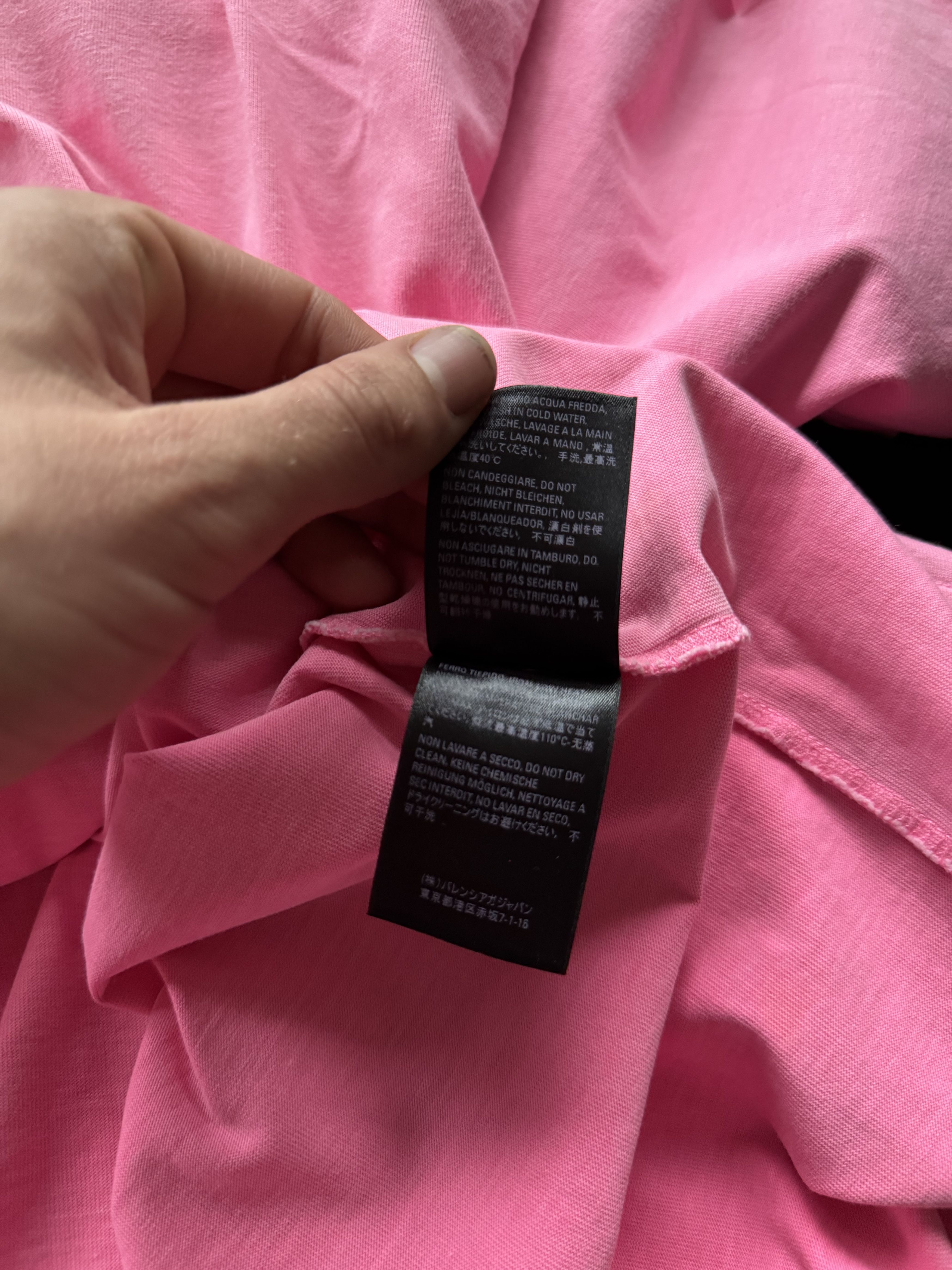 Balenciaga Campaign Logo Tee Pink Size US S / EU 44-46 / 1 - 13 Thumbnail